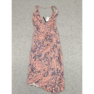 ViX Paula Hermanny Coverup Dress Womens Medium Pink Python Kristin Caftan Swim